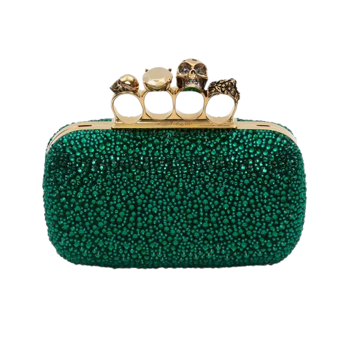 Alexander McQueen Emerald Knuckle Clutch Bag