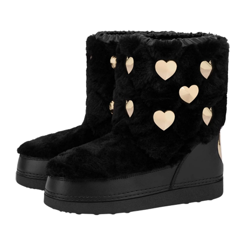 Love Moschino Gold Hearts Snow Boots