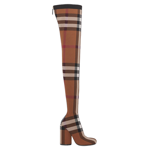 Burberry Leather Over the Knee Sock Boots