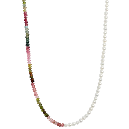 Poppy Finch Contrast Pearl Tourmaline Necklace