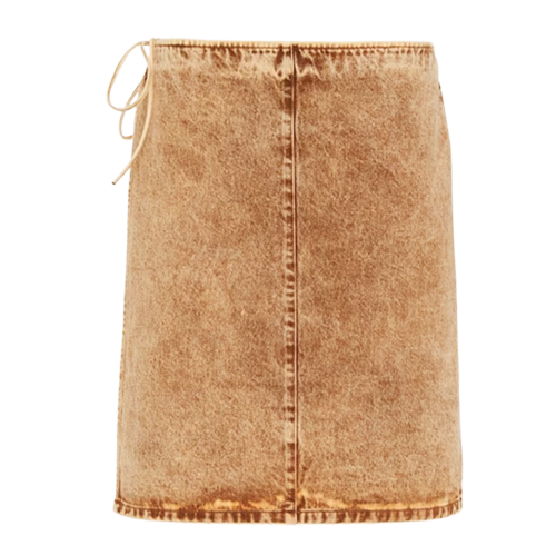 Miu Miu Marbleized Denim Skirt