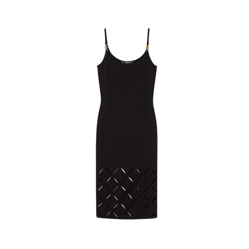 Versace Slashed Knit Midi Dress