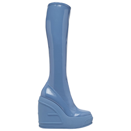 Fendi Blue Patent Leather Boots