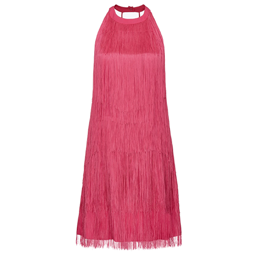 Pinko Mini Dress with Fine Fringing
