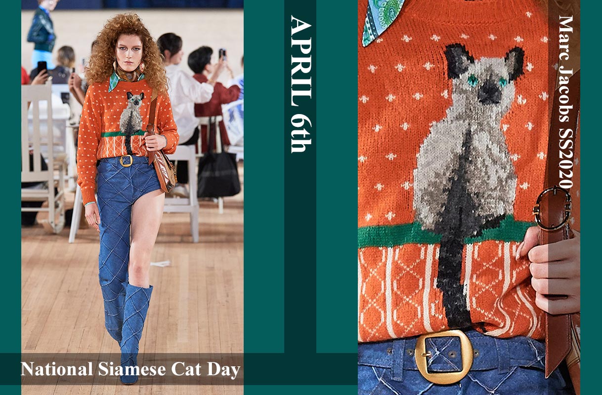 6th April: National Siamese Cat Day - Marc Jacobs SS2020