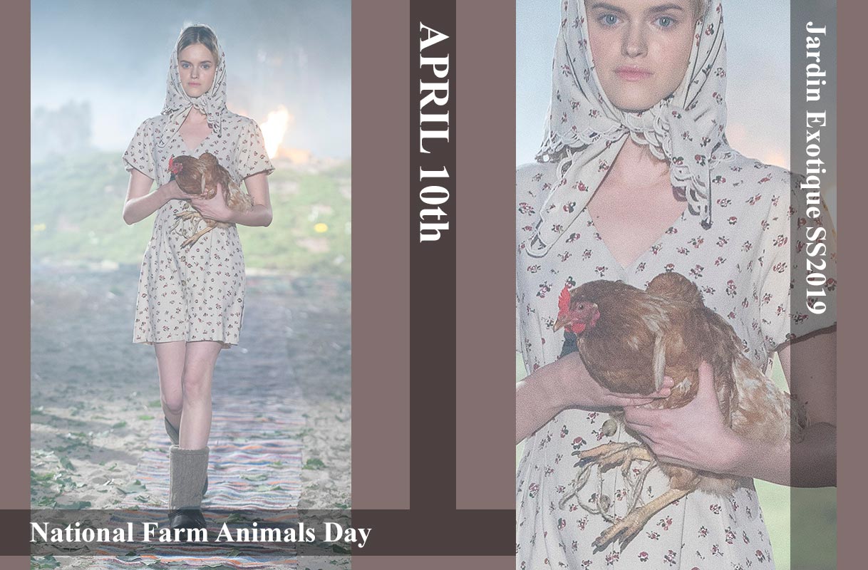 10th April: National Farm Animals Day - Jardin Exotique SS2019