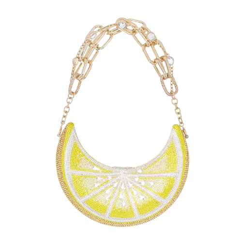 Judith Leiber Crescent Lemon Handbag