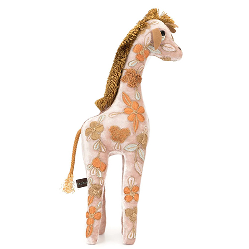 Anke Dreschel Embroidered Giraffe Soft Toy