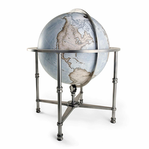 Bellerby & Co The Galapagos – Handcrafted Metal Base – Modern Floor Standing Globe