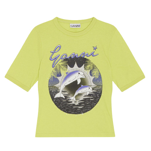 Ganni Fabrics of the Future Fitted Dolphin T-shirt