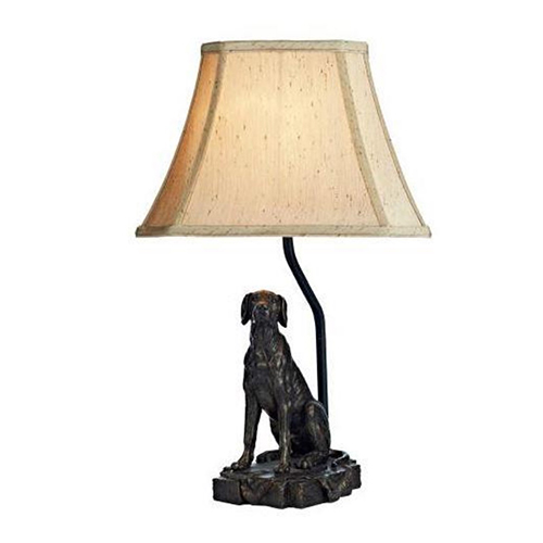 Lights 4 Living Rover Bronze Dog Table Lamp with Shade