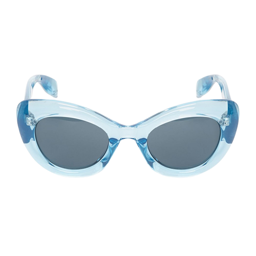 Alexander McQueen The Curve Cat-Eye Sunglasses in Light Blue