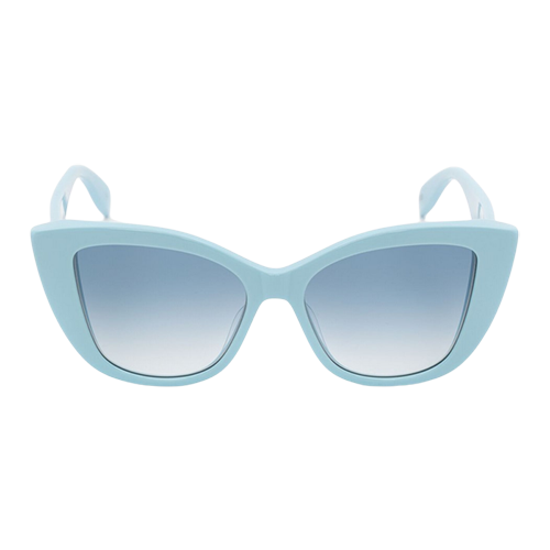 Alexander McQueen Graffiti Cat-Eye Sunglasses in Light Blue