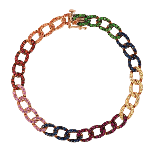 RoxanneFirst Rainbow Cuban Link Bracelet
