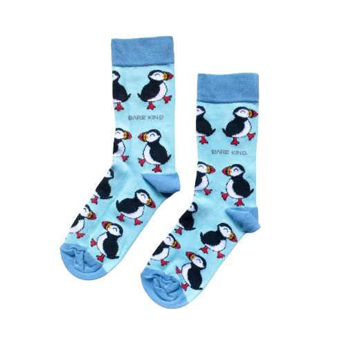 Bare Kind Save the Puffins Bamboo Socks