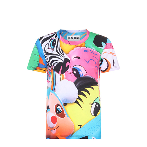 Moschino Cartoon Animal Print T-Shirt