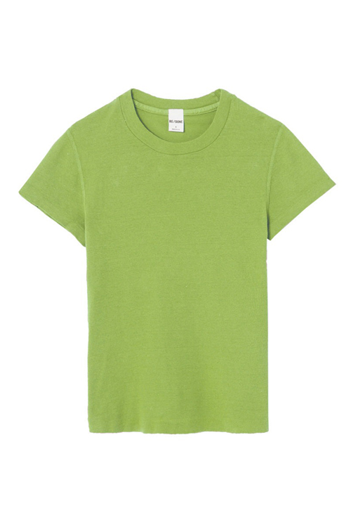 Re/Done - 90s Baby Tee in Peridot