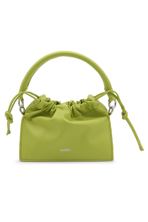Yuzefi - Baton Shoulder Bag in Green Leather