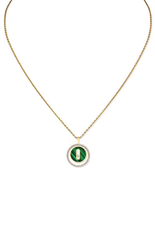 Messika - 18ct Gold Lucky Move Malachite 0.18cttw Diamond Necklace