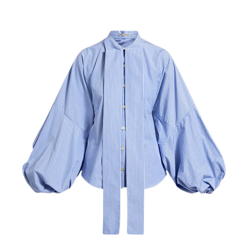 Palmer Harding - Renew Shirt in Blue Cotton Hairline Stripe