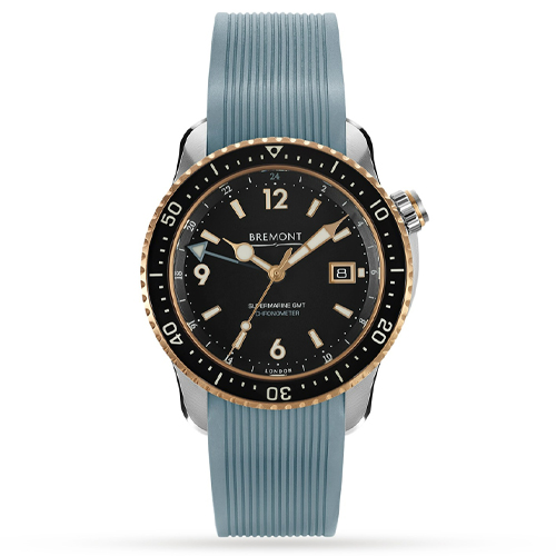 Bremont - Supermarine Descent II 43mm Mens Watch with Light Blue Rubber Strap
