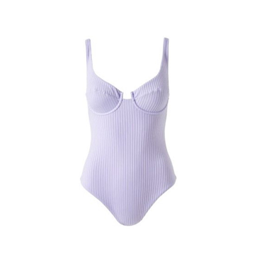 San Remo Swimsuit in Lavender Rib