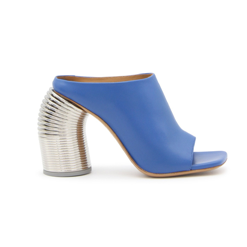 Off-White - Leather Sandals in Blue and Silver-Tone