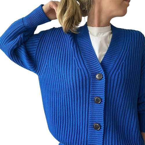 Charl Knitwear - Mellis Cardigan in Cobalt Blue
