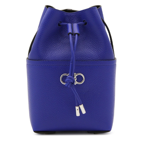 Ferragamo - Leather Mini Satchel Bag in Electric Blue