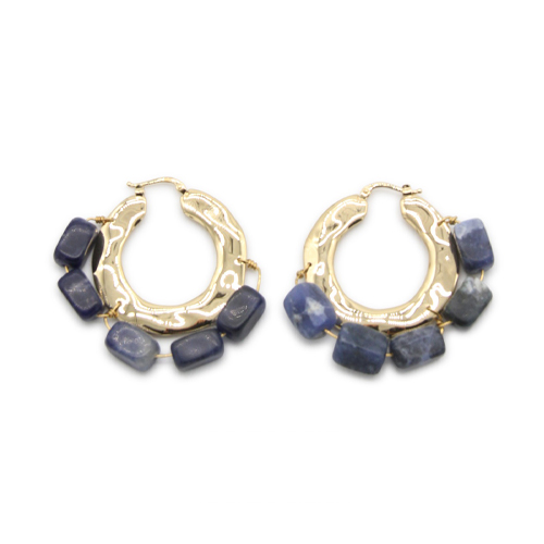 Jil Sander - Hoop Earrings in Blue and Gold