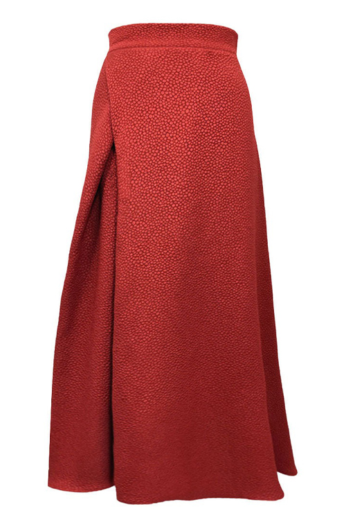 Edeline Lee - Plait Skirt in Carmine Red