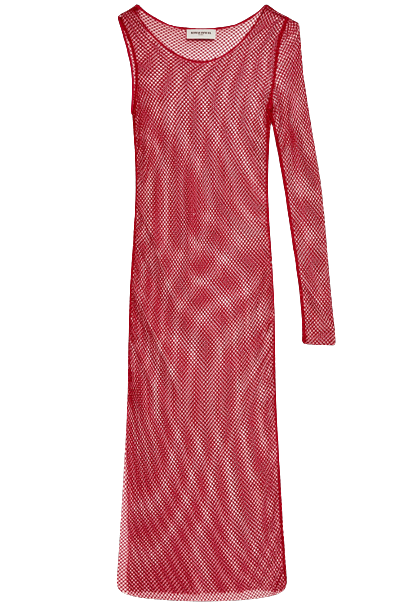 Sonia Rykiel - Asymmetric Slit Maxi Dress in Red