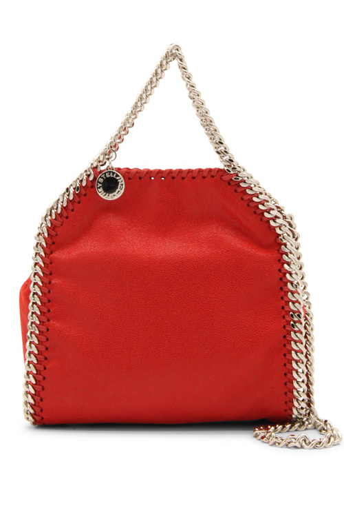 Stella McCartney - Faux Leather Falabella Tote Bag in Red