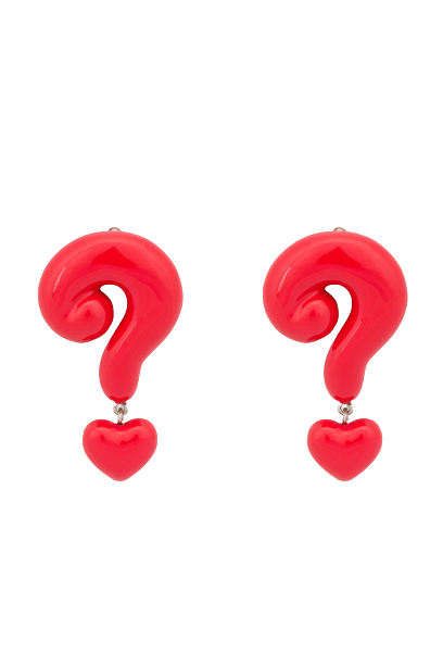 Moschino - Inflatable Question Mark Earrings