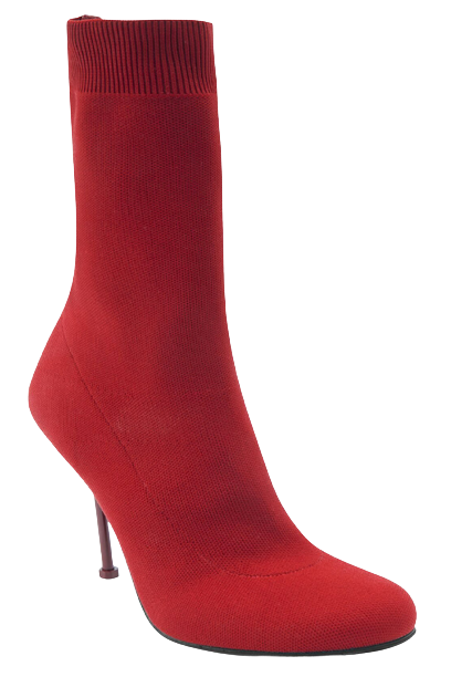 Alexander McQueen - Knitted Ankle Boots in Red