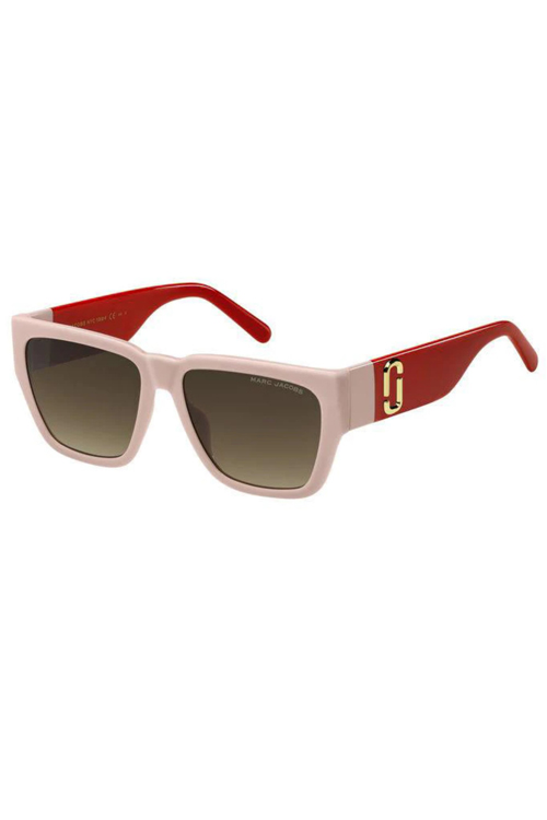 Marc Jacobs - Rectangular Sunglasses in Red and Pink