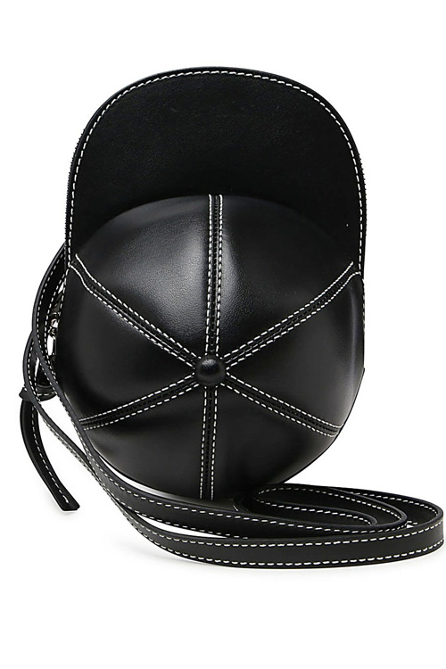 JW Anderson Black Leather Cap Crossbody Bag