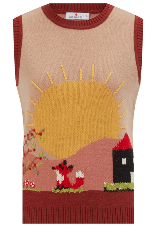 Peraluna Sunny Hand Embroidered Sleeveless Pullover