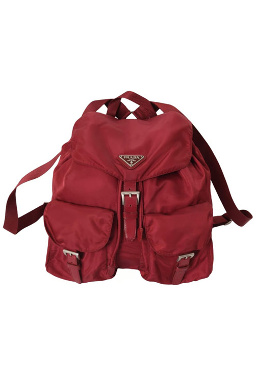 Preowned Prada Backpack in Red Nylon