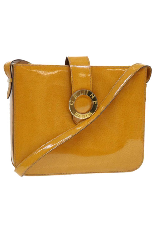 Preowned Celine Shoulder Bag in Enamel Yellow