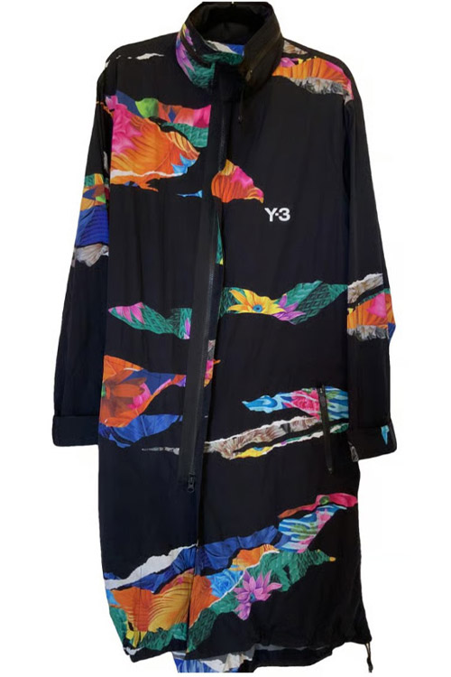 Preowned BNWT Adidas Y-3 Printed Trenchcoat Size FR36