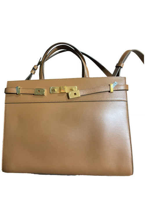 Preowned Saint Laurent Manhattan Handbag in Brown Leather