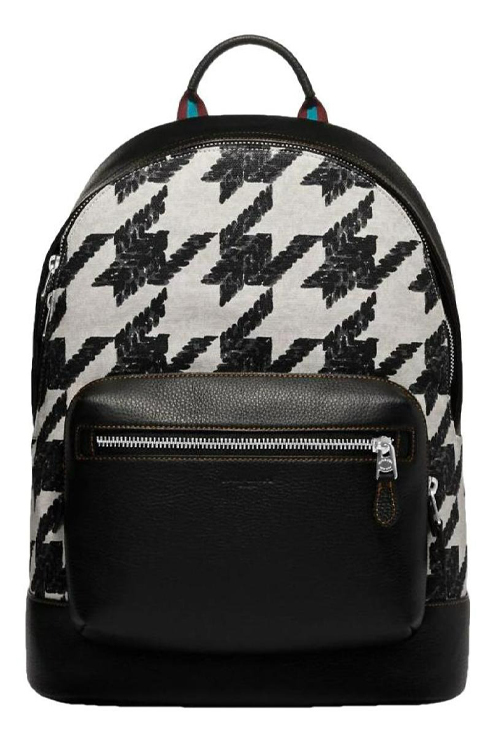 Preowned Coach Houndstooth Backpack
