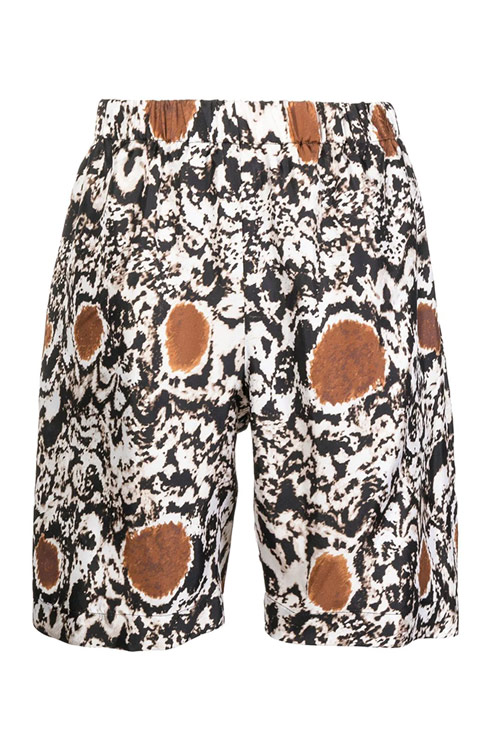 Edward Crutchley Silk Abstract Pattern Shorts