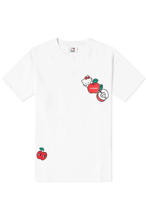 Soulland x Hello Kitty Apple T-Shirt in White