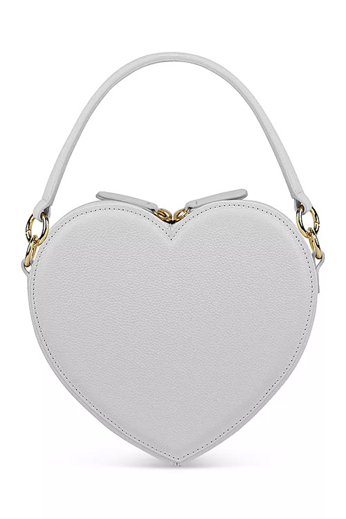 Liselle Kiss Harley Heart Bag in White Pebble