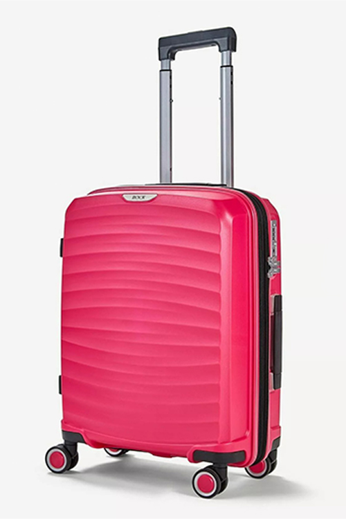 Rock Sunwave 8 Wheel Hardshell Expandable Small Suitcase in Pink