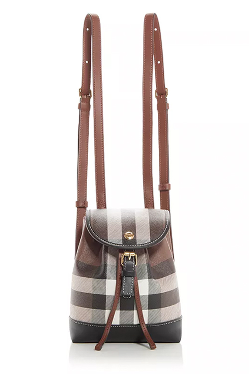 Burberry Vintage Check Micro Backpack in Dark Birch