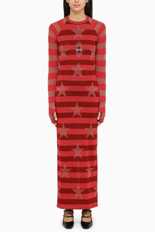 Cormio Striped Dress in Lurex Yarn