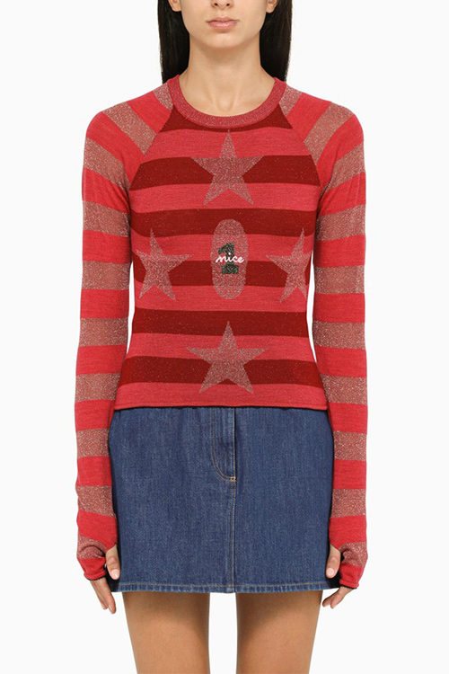 Cormio Striped Sweater in Lurex Yarn